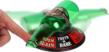 Spin the Bottle - A Favorite Party Drinking Game - Pour a Pint, Spin the Bottle, and See Where It Lands - Charming Gift for Home Gatherings, Kickbacks, Parties, Tailgates, and Events