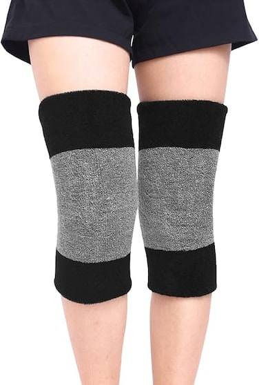 Men Women Thicken Thermal Knee Braces Leg Warmers Winter Breathable Knee Pads Leg Sleeves for Ski Cycling Dance