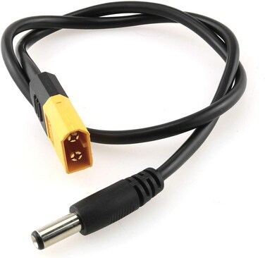 Adapter Cable XT60 Male Bullet Connector to Male DC 5.5x2.1mm Power Cable for Fatshark Skyzone FPV Monitor Power