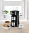 Coffee Machine, 650W, Includes 360ml Travel Mug with Lid, Auto-Off, Permanent Filter, Overfill Protection, Compact Design, Easy Storage, ECO Friendly, Black/Silver