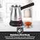 Electric Turkish Coffee Maker, Stainless Steel, GK38050   0.8L Capacity   360-Degree Rotation   Non-Automatic Cut Off   Coffee Kettle for Home Office