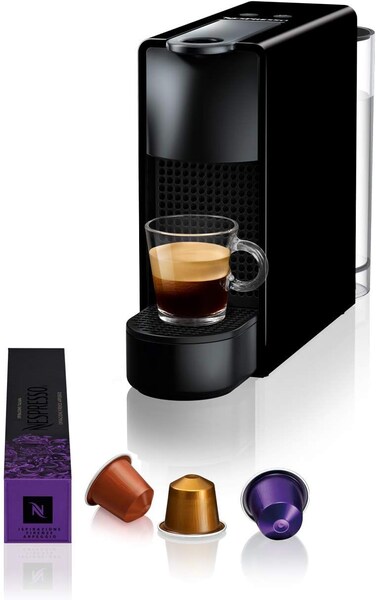Essenza Mini Coffee Machine by Nespresso, Piano Black