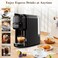 3 in 1 Multi-Capsule Coffee Machine &ndash; 1400W Coffee Maker with 700ML Detachable Water Tank, Touch Control Panel, Self-Cleaning Function, Black