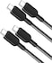 , Type C Fast Charging Cord (3FT,2 Pack) for iPhone 17/17 Pro/17 Air /17 Pro Max, 16/15/14 Series, iPad, MacBook Pro/Air, Samsung, Huawei, Xiaomi, Vivo, Oppo(USB 2.0, Black)