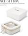 Small Cosmetic Bag for Purse Mini Makeup Bag for School Cute Clear Make Up Pouch for Travel Tiny Leather White Make Up Organizer Case