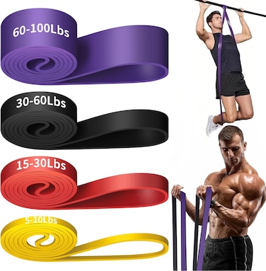 Resistance Band, Pull Up Assistance Band Set for Legs, Working Out, Muscle Training, Physical Therapy, Shape Body, Men Women