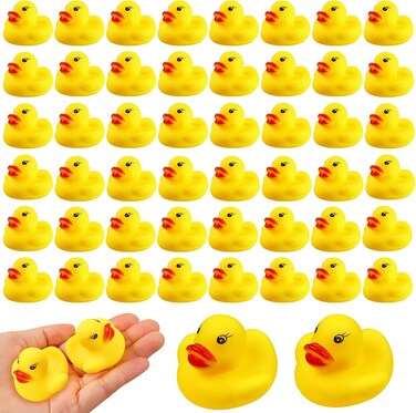 50PCS Rubber Ducks for Baby Bath Toy Shower Birthday Party Favors Gift