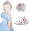 Princess Dress Up Accessories, Elsa Dress Up with Elsa Crown,Wand,Gift Set for Girls Christmas Party