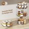 2 Tier Lazy Susan Turntable Organizer 9.25'' Rotating Spice Rack Organization for Cabinet, Kitchen Pantry Organizer, Countertop, Spining Makeup Organizer for Bathroom Vanity, Clear