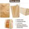 60 pcs Paper Bread Bags for Homemade Bread, Paper Bakery Bag for Baked Food Packaging Storage, Large Kraft Paper Bread Loaf Bag with Window Label Seal Sticker