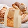 60 pcs Paper Bread Bags for Homemade Bread, Paper Bakery Bag for Baked Food Packaging Storage, Large Kraft Paper Bread Loaf Bag with Window Label Seal Sticker