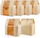 60 pcs Paper Bread Bags for Homemade Bread, Paper Bakery Bag for Baked Food Packaging Storage, Large Kraft Paper Bread Loaf Bag with Window Label Seal Sticker