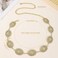 Western Concho Chain Belt for Women Metal Cowgirl Chain Belts for Dresses Jeans Vintage Style