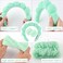 Wristband Set Sponge Makeup Skincare Headband Wrist Towels Bubble Soft Hairband for Women Puffy Headwear Winter Non Slip Thick Thin Hair Accessory(Light Green-3)