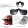 Clip-on Flip Up Metal Clip Rimless Sunglasses for Prescription Glasses