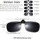 Clip-on Flip Up Metal Clip Rimless Sunglasses for Prescription Glasses