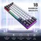 Portable 60% Mechanical Gaming Keyboard,Wired ErgonomicKeyboard with Red Switches,18 LED Backlit Keyboard,61 Keys Ultra-Compact Mini OfficeKeyboard