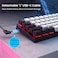 Portable 60% Mechanical Gaming Keyboard,Wired ErgonomicKeyboard with Red Switches,18 LED Backlit Keyboard,61 Keys Ultra-Compact Mini OfficeKeyboard