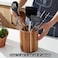Radiotronics Wood Utensil Holder for Kitchen Counter, 360° Rotating 7.2" Large Cooking Utensil Holder, Kitchen Utensil Storage Organizer for Countertops, Farmhouse Kitchen Décor