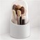 Rotating Makeup Brush Holder with Lid, Dustproof Cosmetic Brush Storage Organizer for Vanity Bathroom Dresser, Pen Pencil Holder for Office School, Acrylic Rack