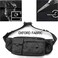 Large Waterproof Black Waist Bag Fanny Pack For Men Women Belt Bag Pouch Hip Bum Bag Chest Bag with Adjustable Strap, Premium Lightweight Fanny Pack