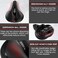 Comfortable Seat Cushion for Men Women with Dual Shock Absorbing Ball Memory Foam Waterproof Wide Bicycle Saddle Fit for Stationary