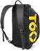 Sports Travel Gym Bag with Wet Pocket &amp; Shoes Compartment for Men and Women (Black-Yellow)