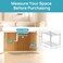 2 Tier Bathroom Storage Organizer, 4 Pack Clear Under Sink Organizers Vanity Counter Storage Container, Medicine Cabinet Drawers Bins, Kitchen