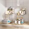 2 Tier Bathroom Storage Organizer, 4 Pack Clear Under Sink Organizers Vanity Counter Storage Container, Medicine Cabinet Drawers Bins, Kitchen