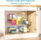 2 Tier Bathroom Storage Organizer, 4 Pack Clear Under Sink Organizers Vanity Counter Storage Container, Medicine Cabinet Drawers Bins, Kitchen