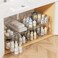 2 Tier Bathroom Storage Organizer, 4 Pack Clear Under Sink Organizers Vanity Counter Storage Container, Medicine Cabinet Drawers Bins, Kitchen