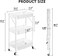 Radiotronics 3 Tier Foldable Metal Rolling trolley organizer , Multipurpose Organizer Trolley with Casters for Kitchen, Bedroom, Bathroom, Office, Laundry Room and Garage White