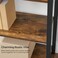 Radiotronics 4 -Tier Book Shelf, Bookcase with Steel Frame, with Wooden Shelves for Office Living Room Bedroom Kitchen Industrial Style Rustic Brown