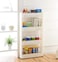 Radiotronics Storage Cart 4 Tier, Slim Rolling Storage Cart Kitchen Shelves Organizer For Kitchen Bathroom Laundry Office Narrow Places With Wheels White