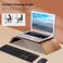 Wooden Computer Monitor Stand Riser, Solid Wood Desktop Stands for Laptop Computer/TV/PC/Printers (Walnut Color)