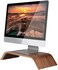 Wooden Computer Monitor Stand Riser, Solid Wood Desktop Stands for Laptop Computer/TV/PC/Printers (Walnut Color)
