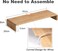 Radiotronics Monitor Stand Riser, Ergonomic Height Bamboo Wood Desktop Riser Organizer, PC/Laptop/TV/Printer Monitor Stand for Home Office Use, No Assembly Required