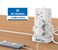 Radiotronics 3-Meter Power Extension Cord Tower,12 Power Sockets 2500W suitable for big plugs with 4 Smart USB Slots Charging Station, Surge Protector Heavy Duty