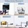 Dual Monitor Arm Rack with Laptop Tray Fully Adjustable 12 to 17 inch Notebook Desk Mount Stand with Clamp Fits 13-32&rsquo;&rsquo; LCD Computer Screen Office