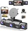360 View 4 Channel Dash Cam Front and Rear Left Right Inside Camera for Cars, GPS and 5G Band WiFi, Night Vision, 160 Wide Angle, WDR, 24H Parking Mode