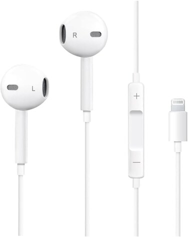 Earphones Wired Stereo Sound Earbuds with Microphone and Volume Control, Compatible with phon 14/13/12/SE/11/XR/XS/X/7/7 Plus/8/8P