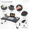 Radiotronics Portable Folding Laptop Desk for Bed，With iPad and Cup Holder Adjustable Lap Tray Notebook Stand, Foldable Non-Slip Legs Reading Table Tray