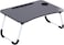 Laptop Desk Folding Bed Table with iPad and Cup Holder Adjustable Lap Tray Notebook - Black