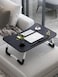 Laptop Desk Folding Bed Table with iPad and Cup Holder Adjustable Lap Tray Notebook - Black