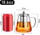 Borosilicate Clear Tea Kettle with Removable 18/8 Stainless Steel Infuser, Teapot Blooming and Loose Leaf Tea Maker Tea Brewer for Camping, Travel (550ml)