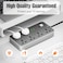 6-Outlet 3M Extension Cord with USB Ports and C-type, Surge Protector &amp; Multi-Plug Adapter, Power Extension Cable, USB Hub with Smart and Socket - Perfect for Gaming with 13A Fused Plug