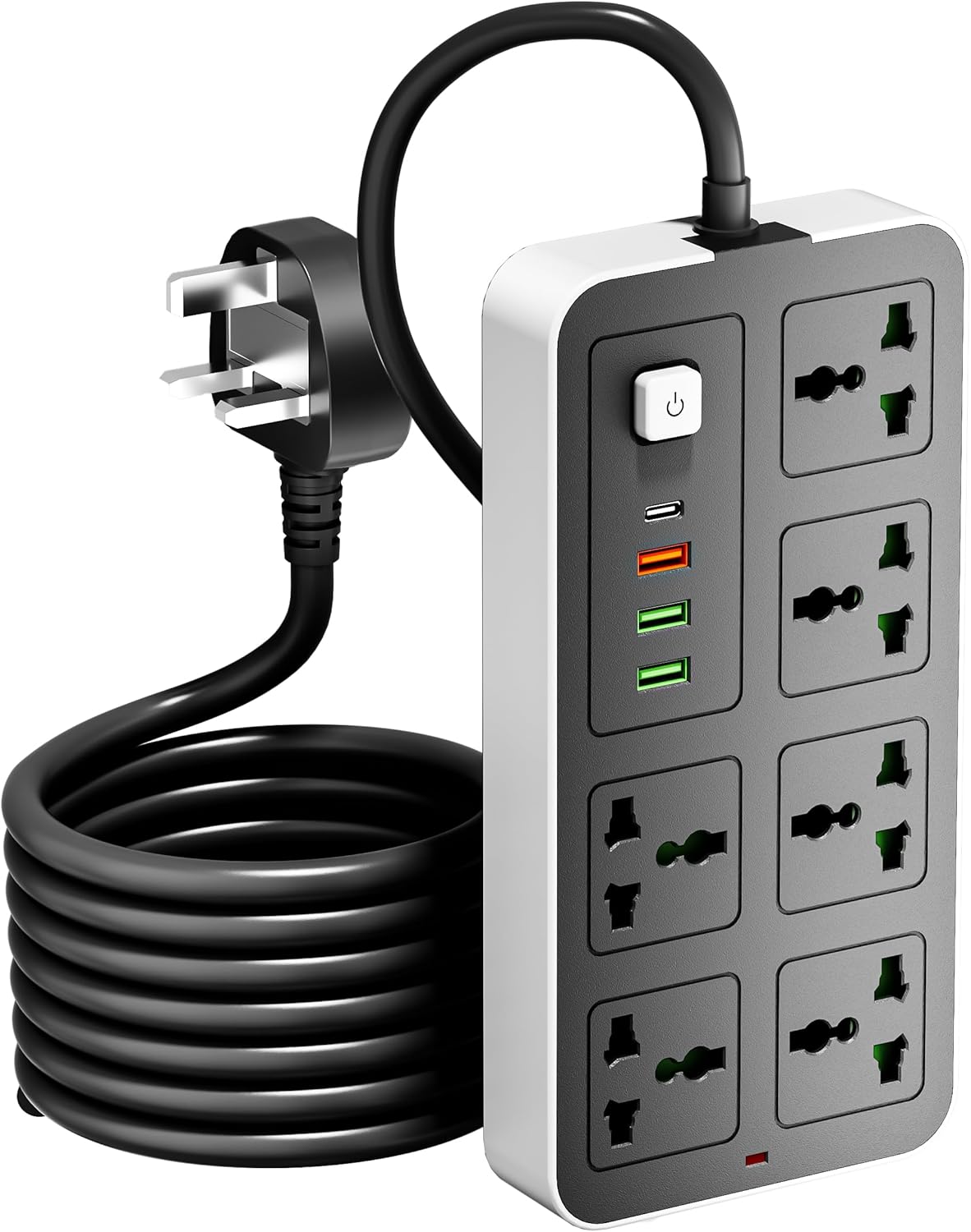 Power Cable Plug Usb Buy 6-Outlet 3M Extension Cord with USB Ports and C-type, Surge ...