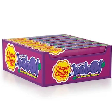 تشوبا تشوبس بيغ بابول بابل علكة  بنكهة التوت الممتع، 27 غرام، حزمة من 20 قطعة
