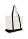 'DALIX 22'' Heavy Duty Cotton Canvas Tote Bag (Zippered)'