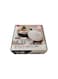 Daiso Donabe Ceramic Earthen Pot, 19cm (7.48in) Heat-Resistant Casserole, Black &amp; White